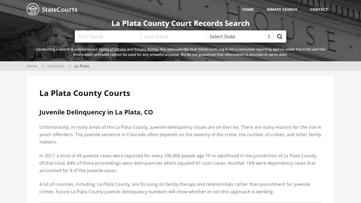 La Plata County, CO Courts - Records & Cases - StateCourts