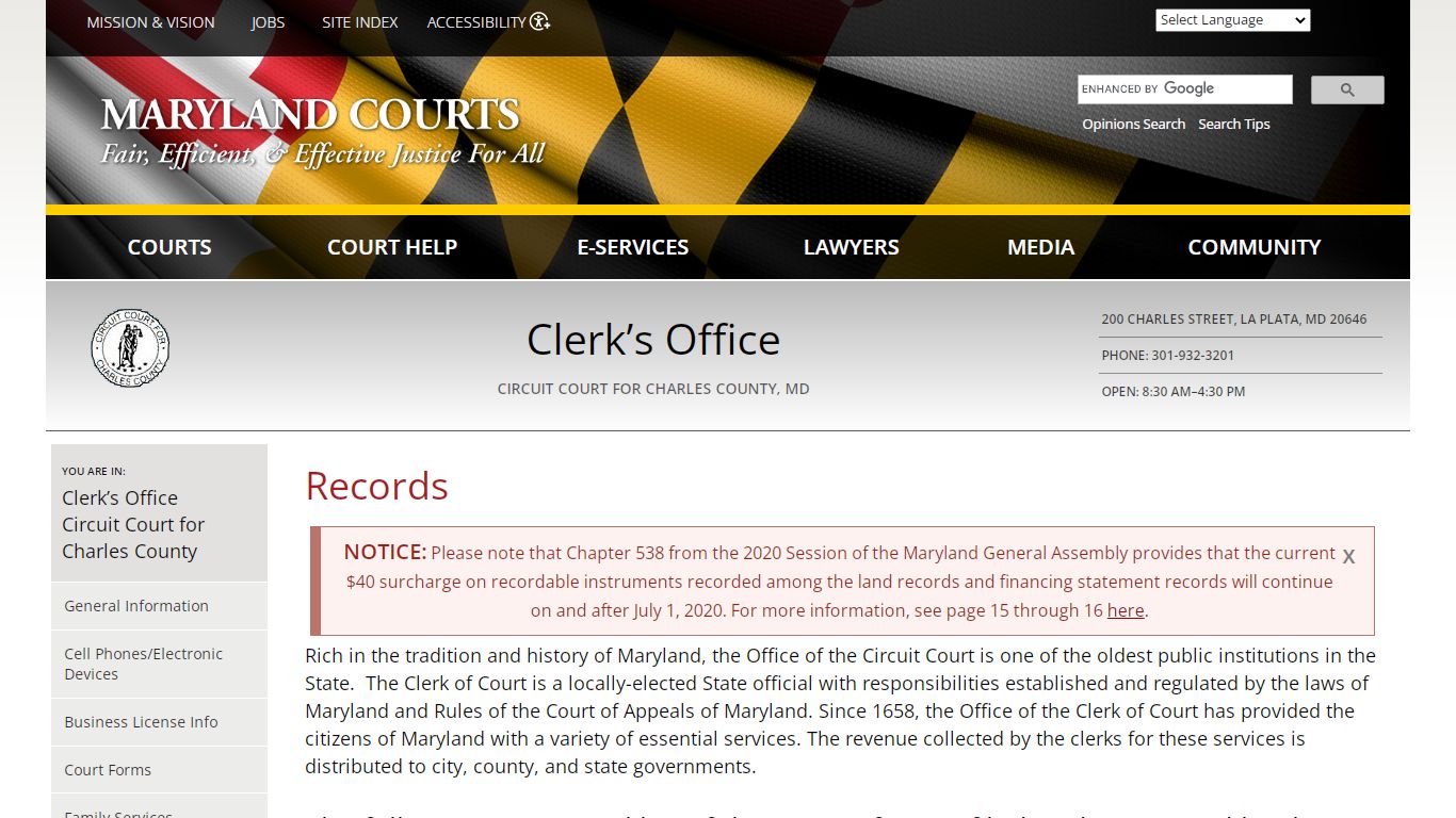 Records | Maryland Courts